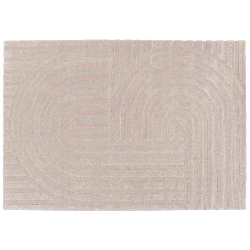 Tapis shaggy rectangulaire en polyester et polypropylène