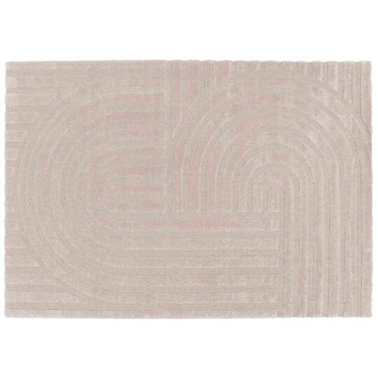 Tapis motif géométrique à poils courts shaggy rectangulaire | Oviala