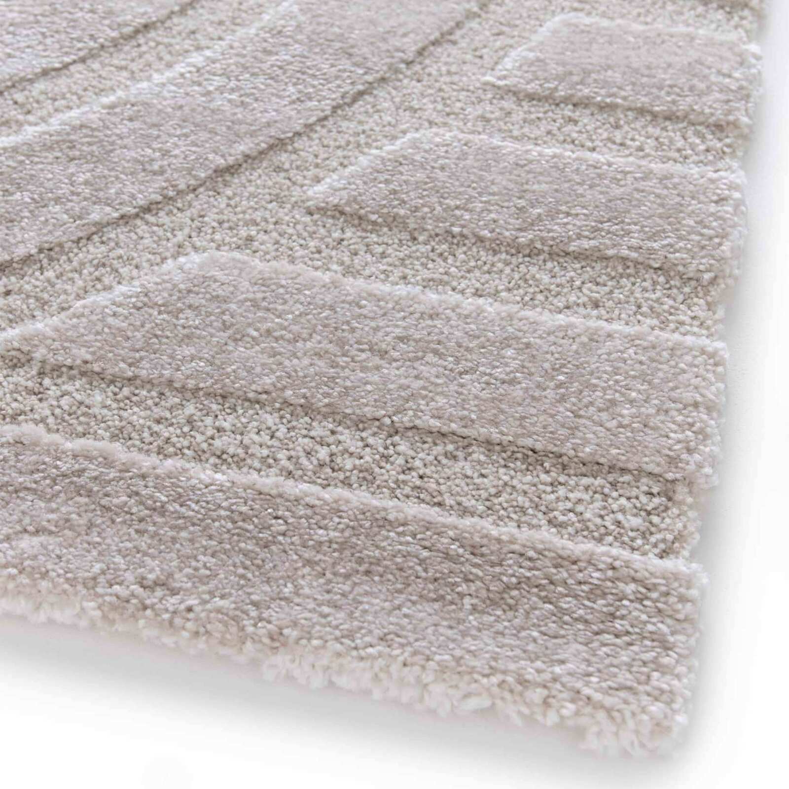 Tapis shaggy rectangulaire en polyester et polypropylène