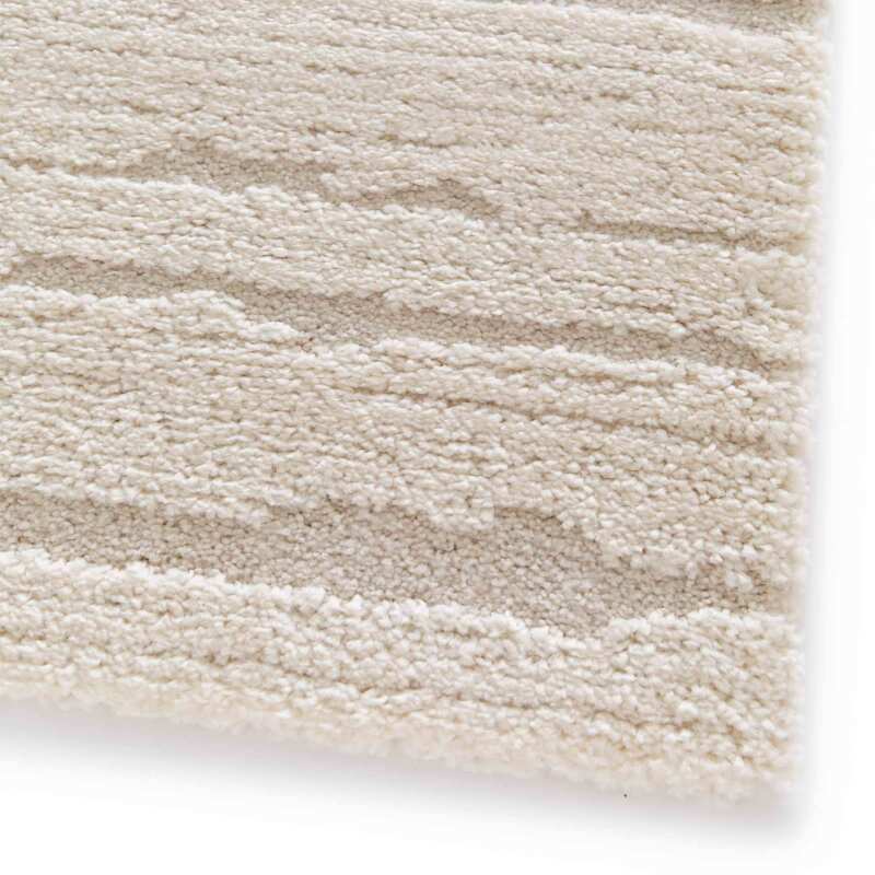 Tapis shaggy rectangulaire en polyester et polypropylène