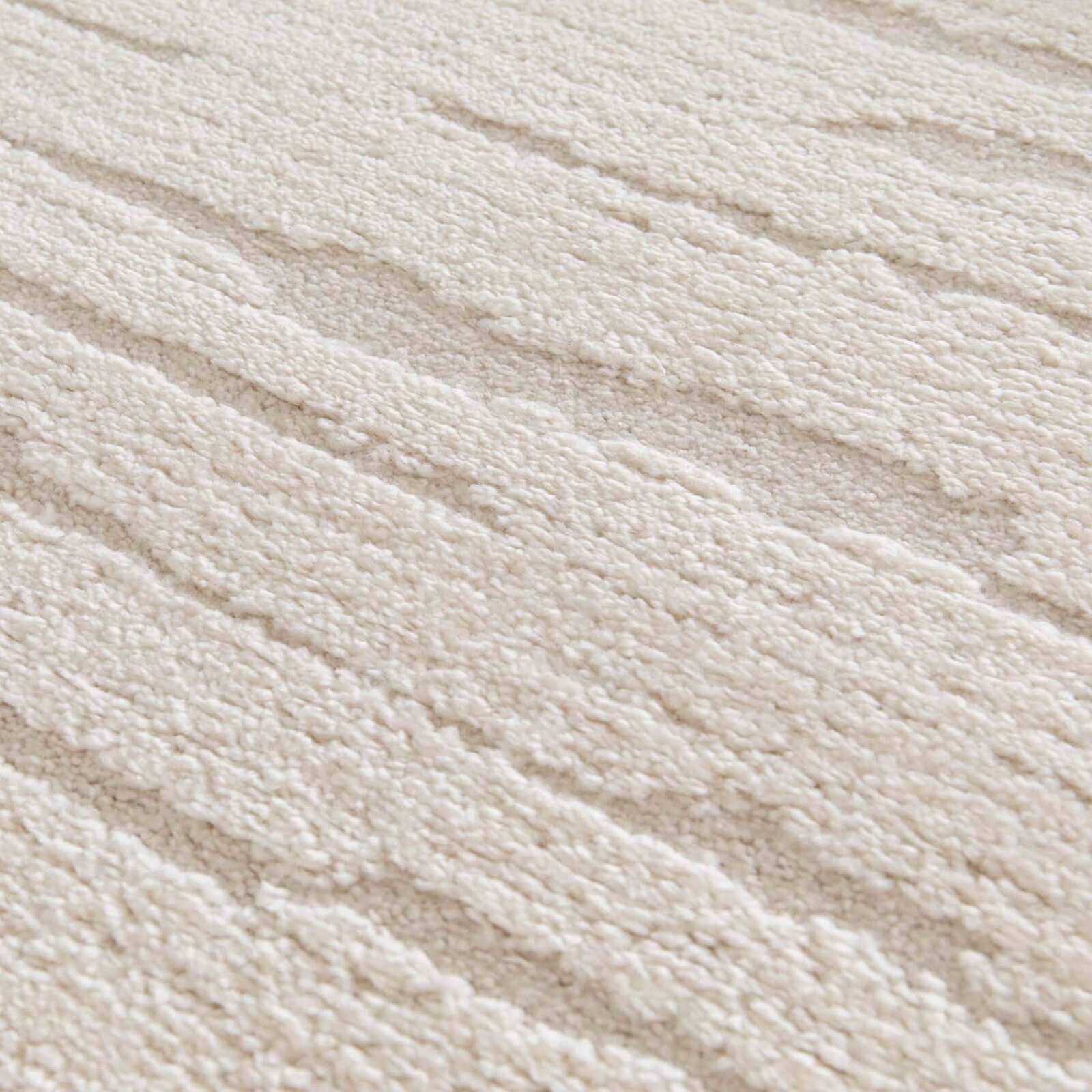 Tapis shaggy rectangulaire en polyester et polypropylène