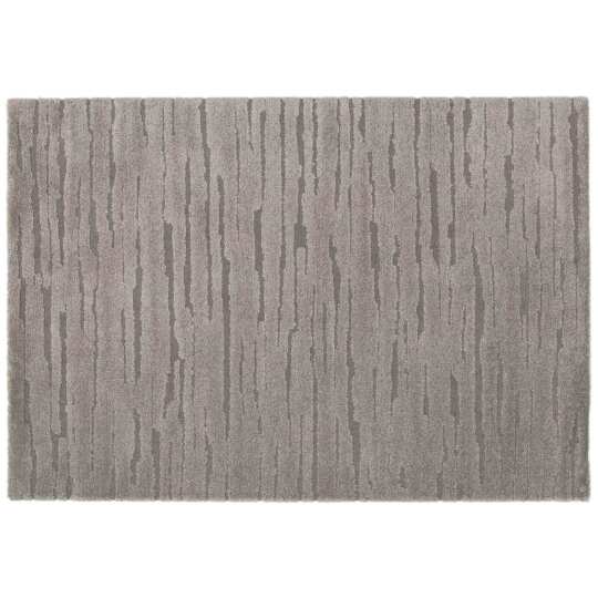 Tapis motif rayé à poils courts shaggy rectangulaire | Oviala