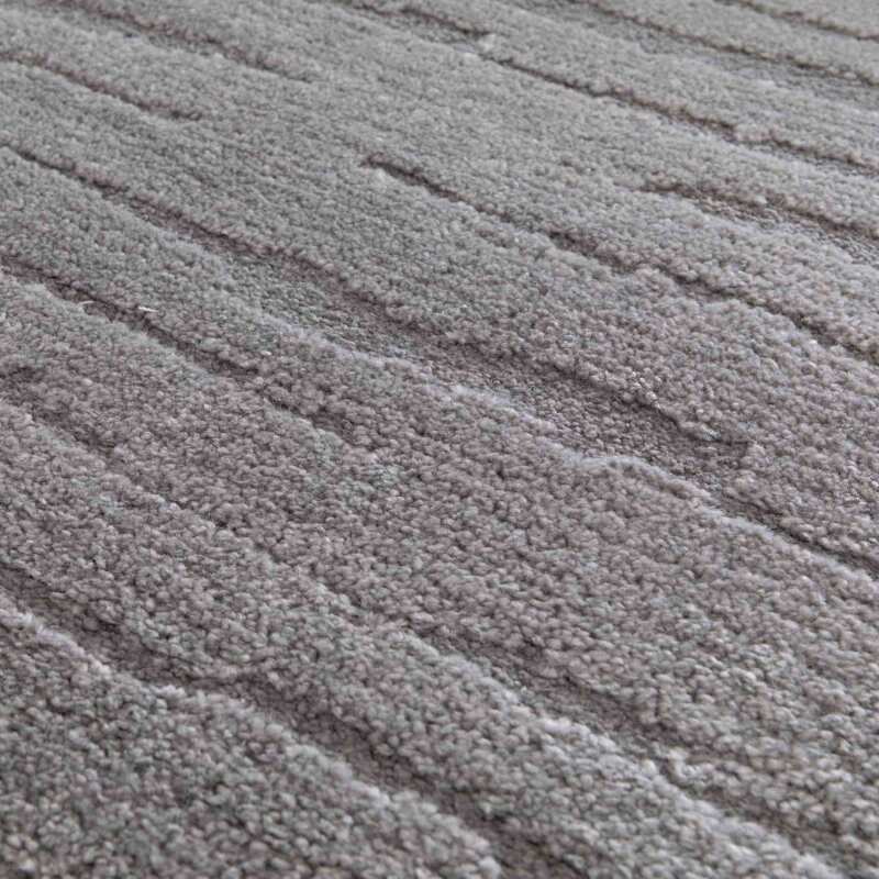 Tapis shaggy rectangulaire en polyester et polypropylène