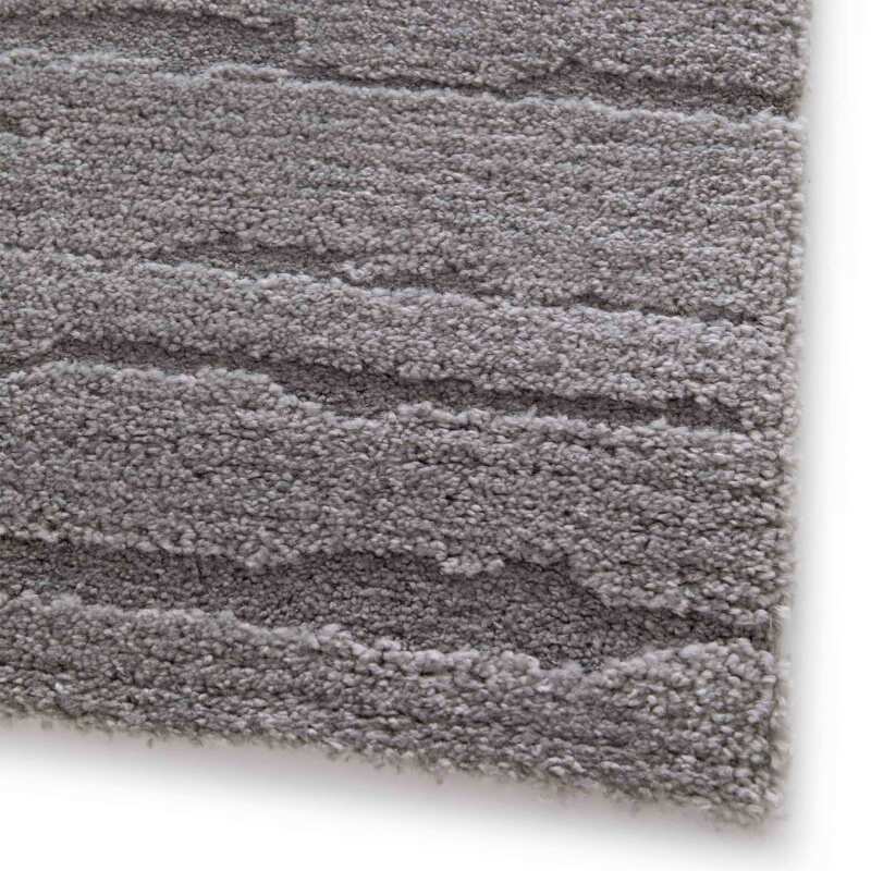 Tapis shaggy rectangulaire en polyester et polypropylène