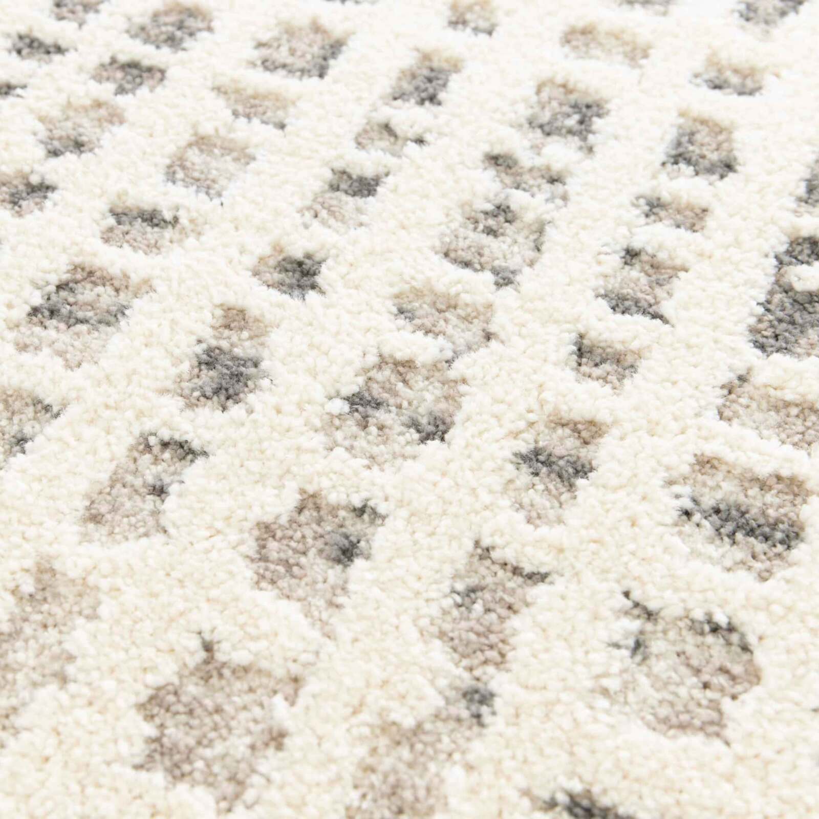 Tapis shaggy rectangulaire en polyester et polypropylène