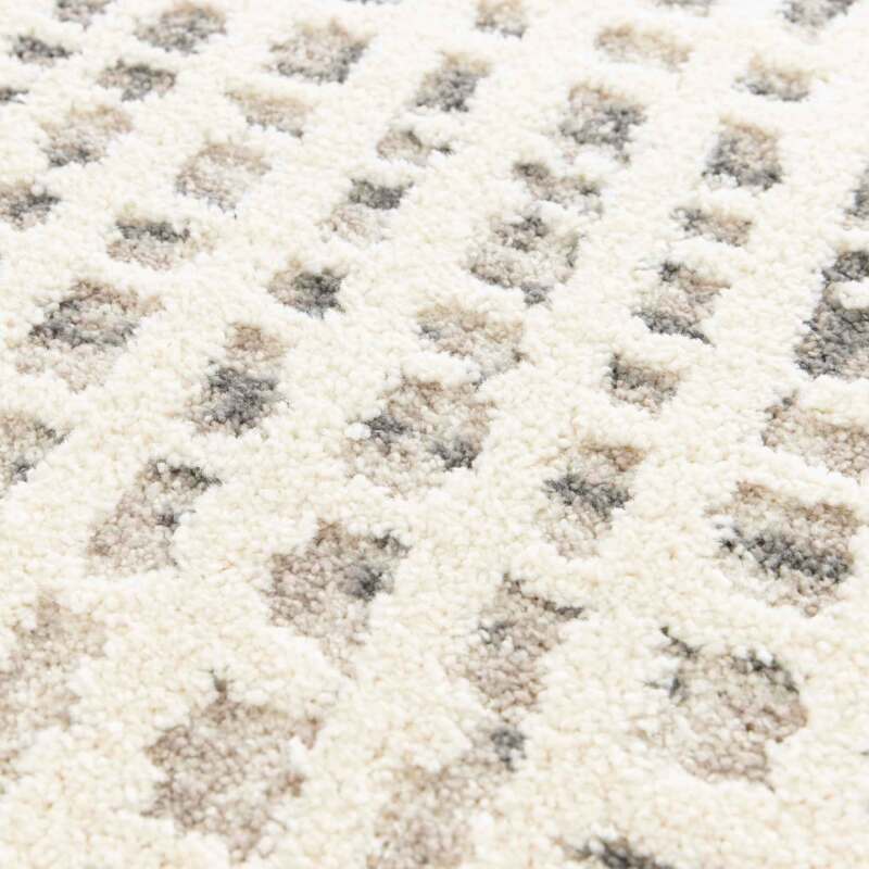 Tapis shaggy rectangulaire en polyester et polypropylène