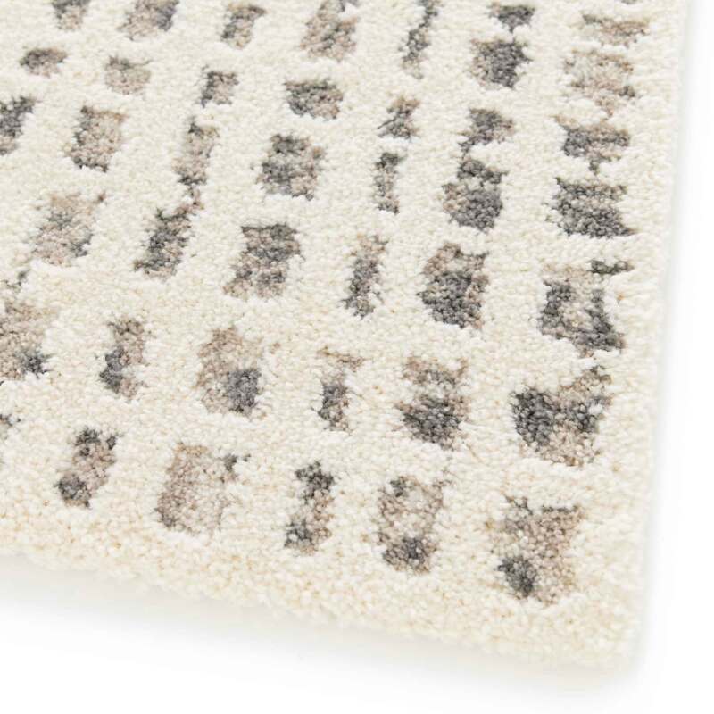 Tapis shaggy rectangulaire en polyester et polypropylène