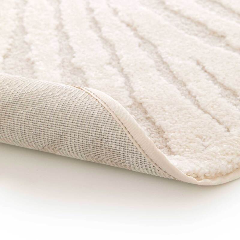 Tapis shaggy rond en polyester et polypropylène