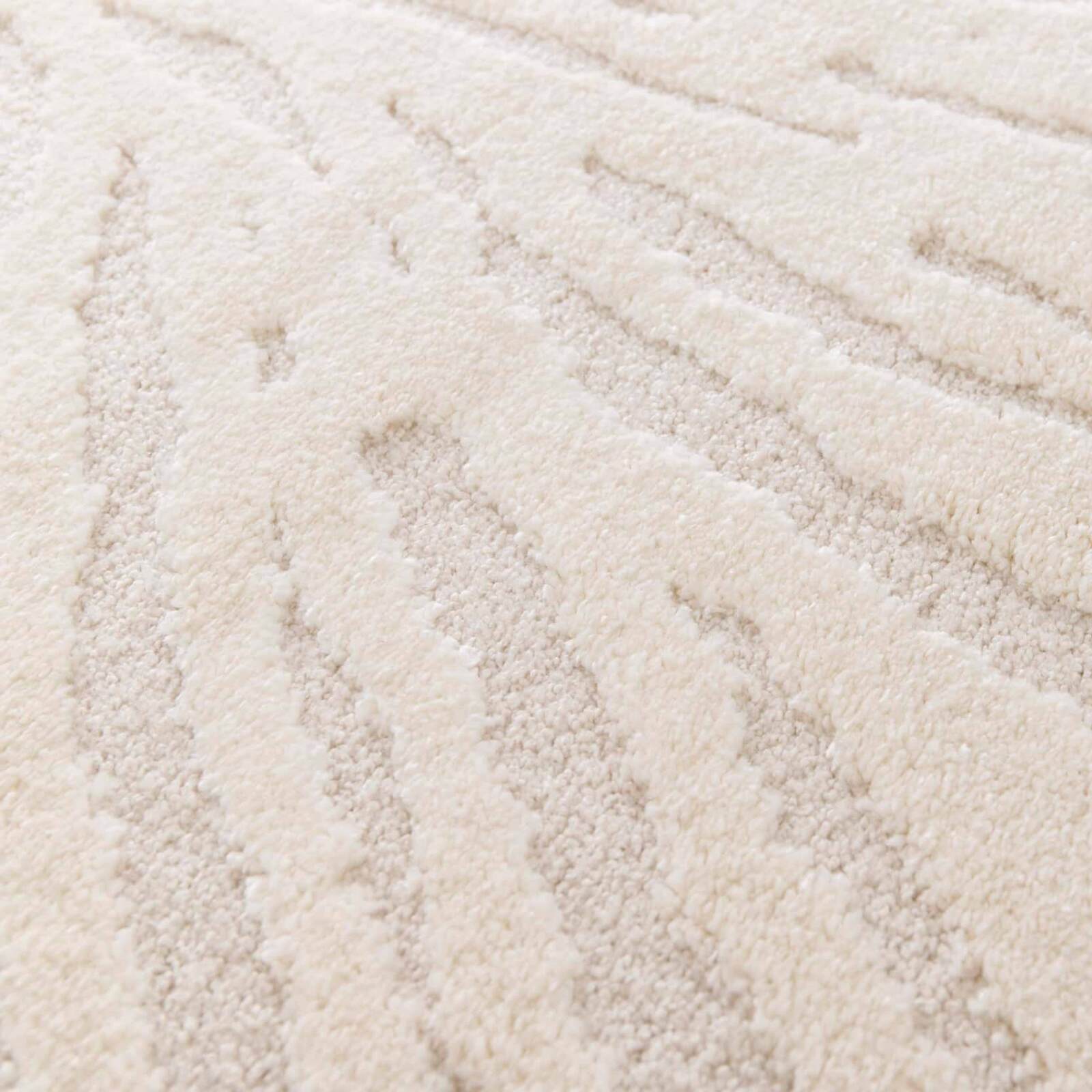 Tapis shaggy rond en polyester et polypropylène