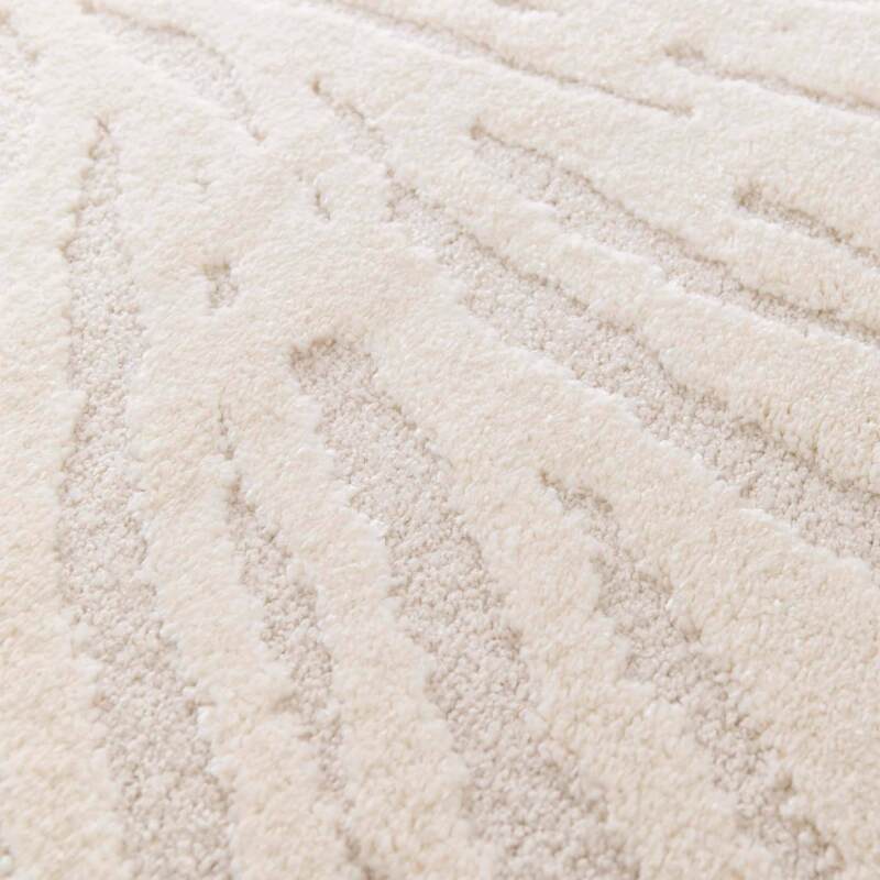 Tapis shaggy rond en polyester et polypropylène