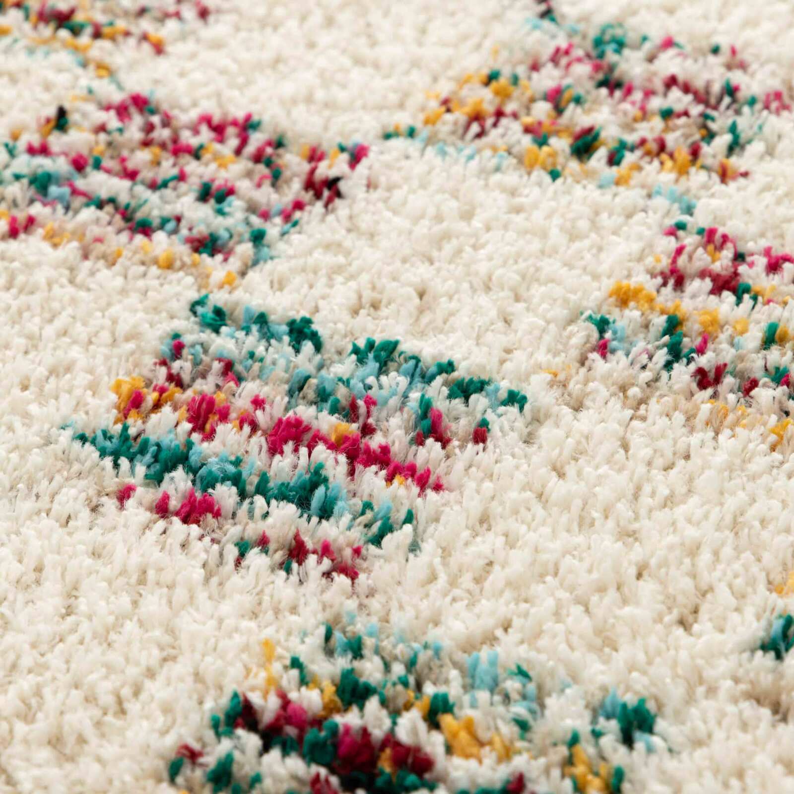 Tapis shaggy rectangulaire en polypropylène