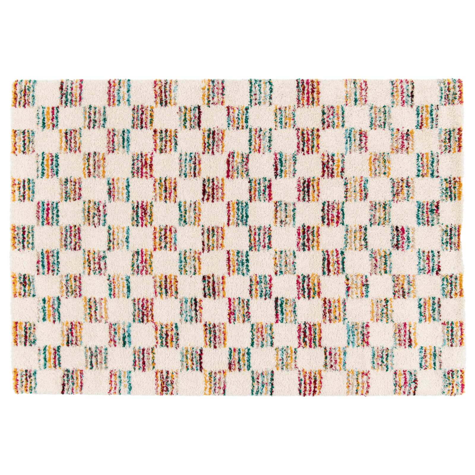 Tapis shaggy rectangulaire en polypropylène