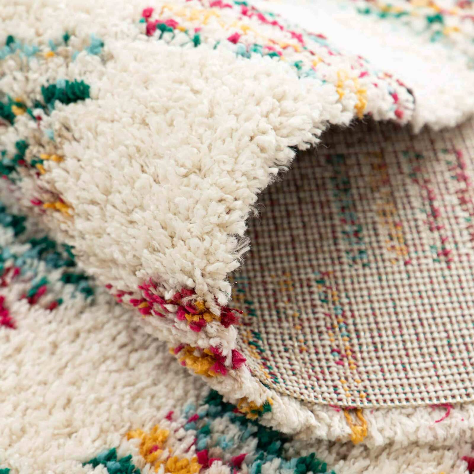 Tapis shaggy rectangulaire en polypropylène