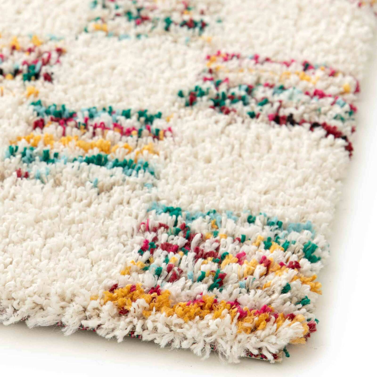 Tapis shaggy rectangulaire en polypropylène