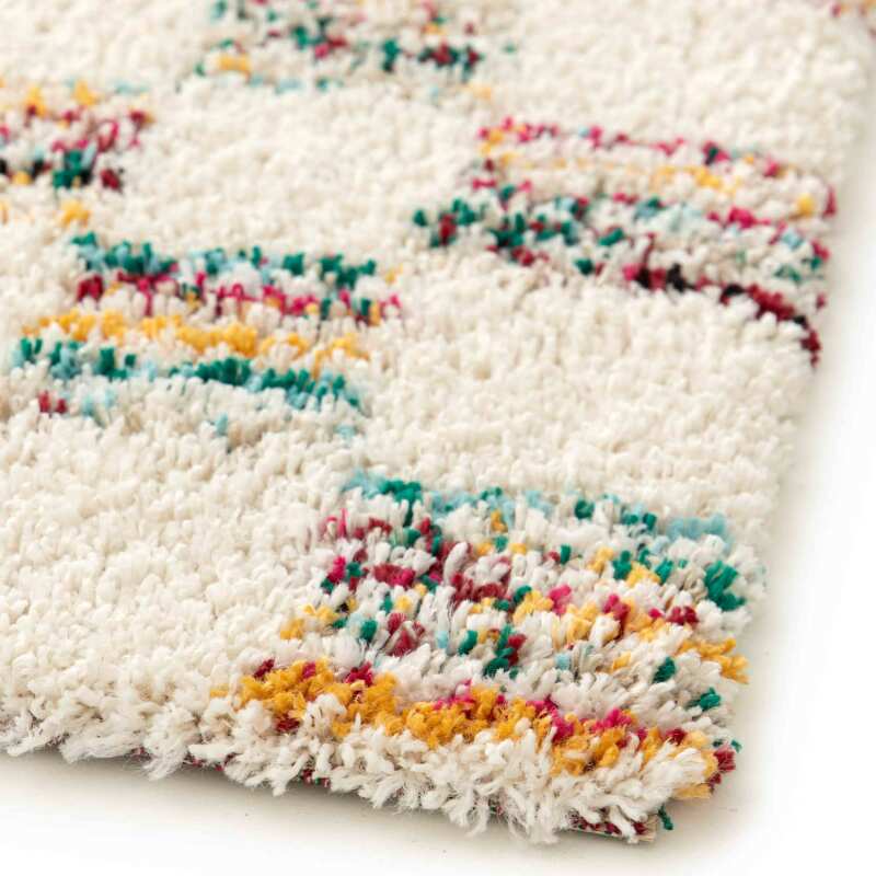 Tapis shaggy rectangulaire en polypropylène