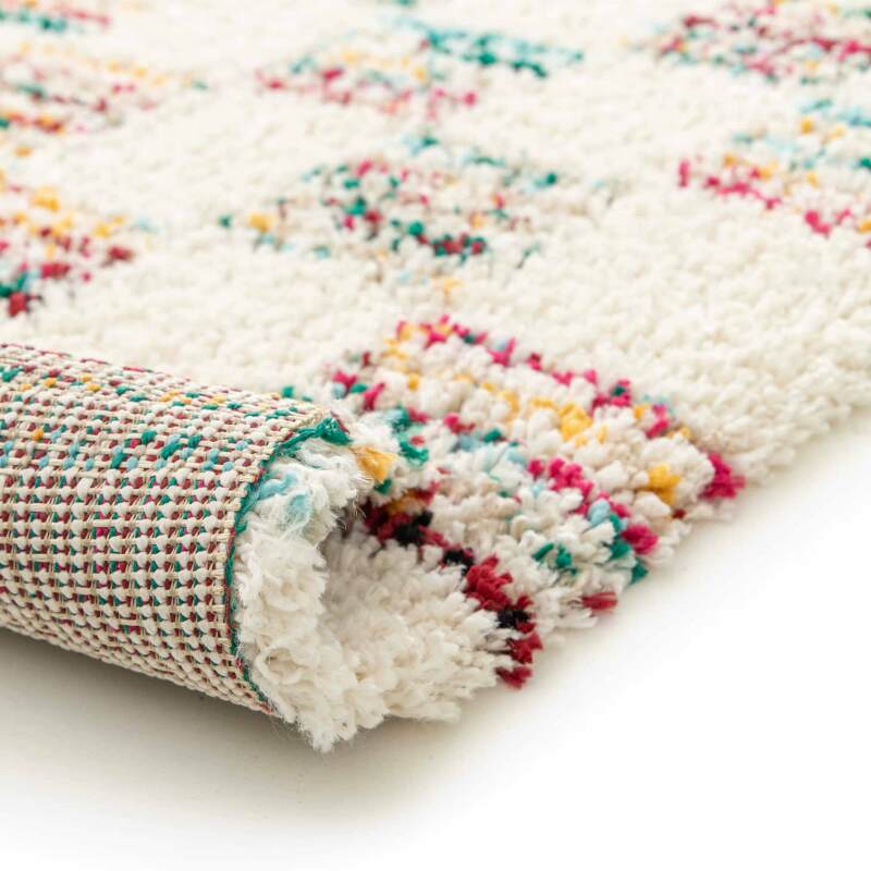 Tapis shaggy rectangulaire en polypropylène