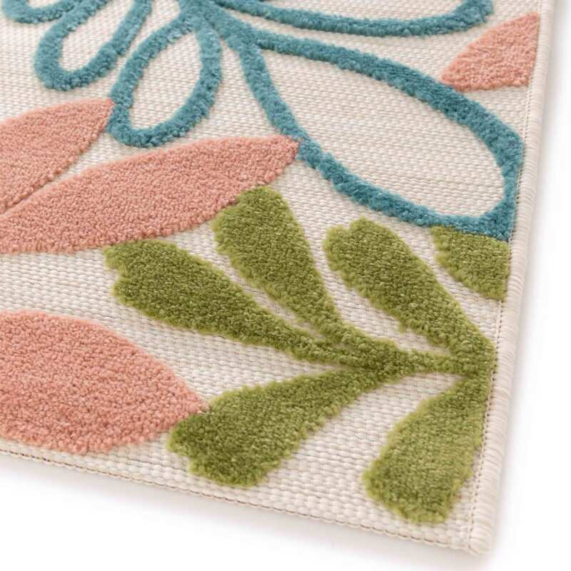 Petit tapis d'entrée 61 x 91 cm : tapis de porte lavable à motif floral Petit tapis d'entrée 61 x 91 cm : tapis de porte lavable à motif floral