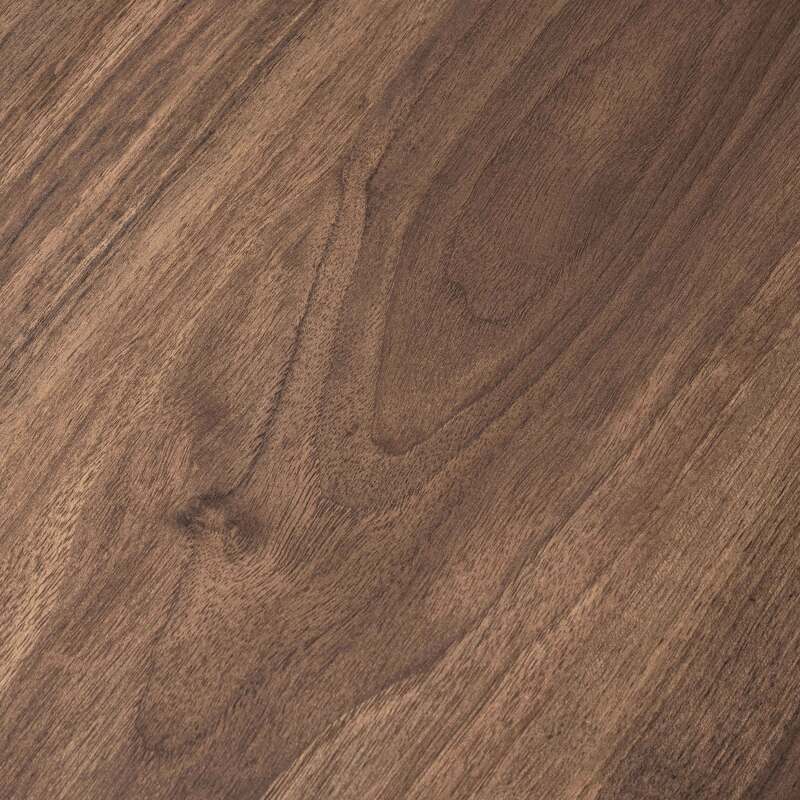 Table basse ovale en mélaminé effet bois (3/5)