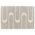 Tapis shaggy rectangulaire en polyester recyclé motif géométrique à poils longs