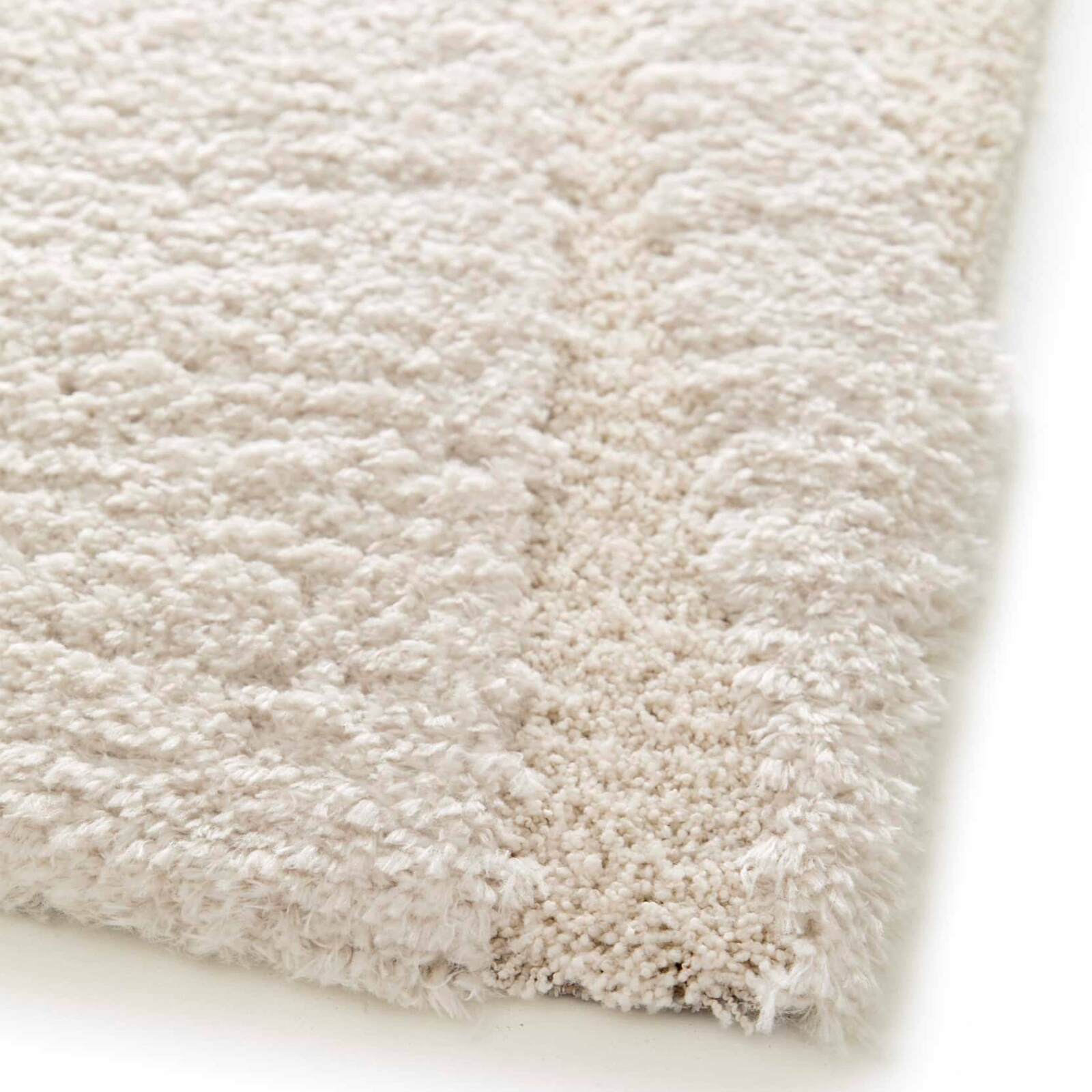 Tapis shaggy rectangulaire en polyester recyclé motif géométrique à poils longs