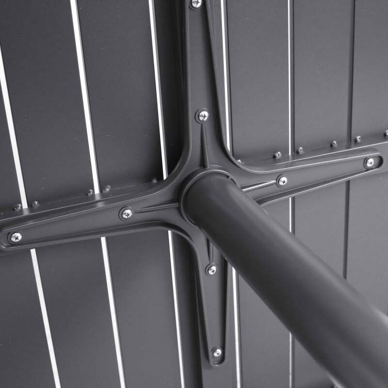 Plateau de table carré en aluminium noir 60x60 cm pour pied Klipo