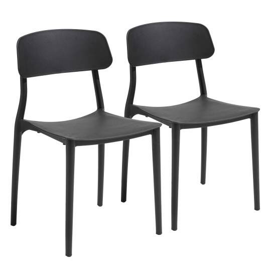 Lot de 2 chaises de terrasse en plastique