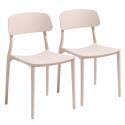 Lot de 2 chaises de terrasse en plastique