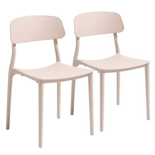 Lot de 2 chaises de terrasse en plastique
