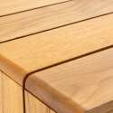 Lot de 2 bains de soleil avec tablette en aluminium et bois teck