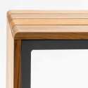 Tablette pour bain de soleil en aluminium et bois teck