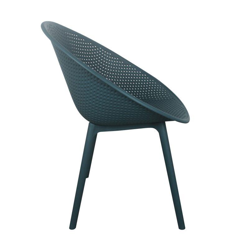 Lot de 4 chaises de terrasse en plastique