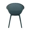 Lot de 4 chaises de terrasse en plastique