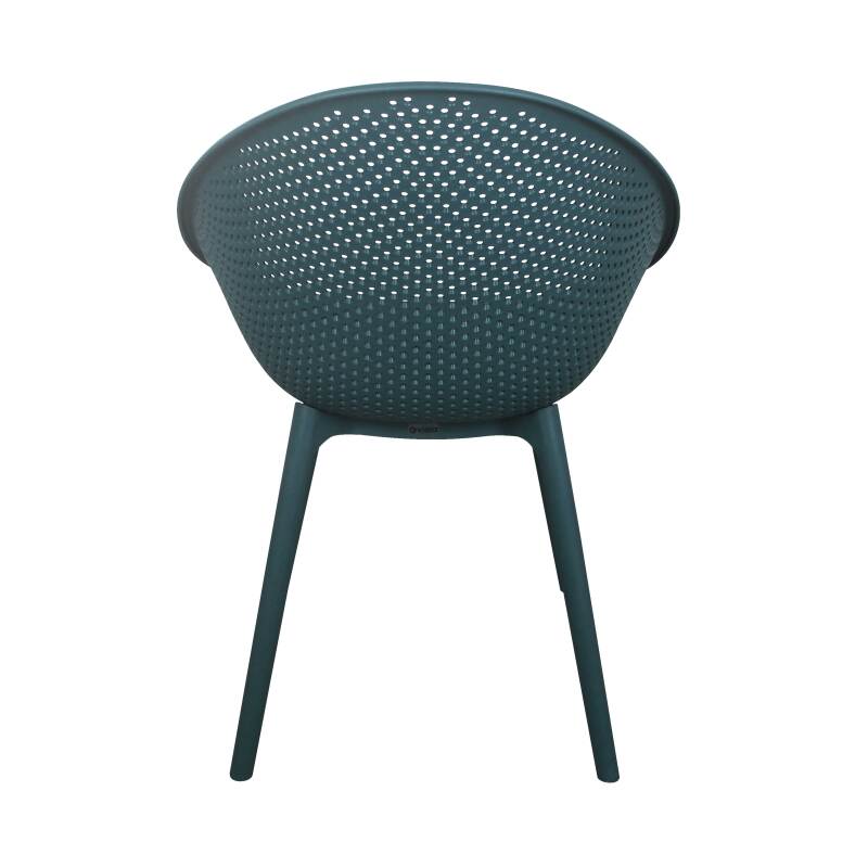 Lot de 4 chaises de terrasse en plastique