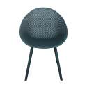Lot de 4 chaises de terrasse en plastique