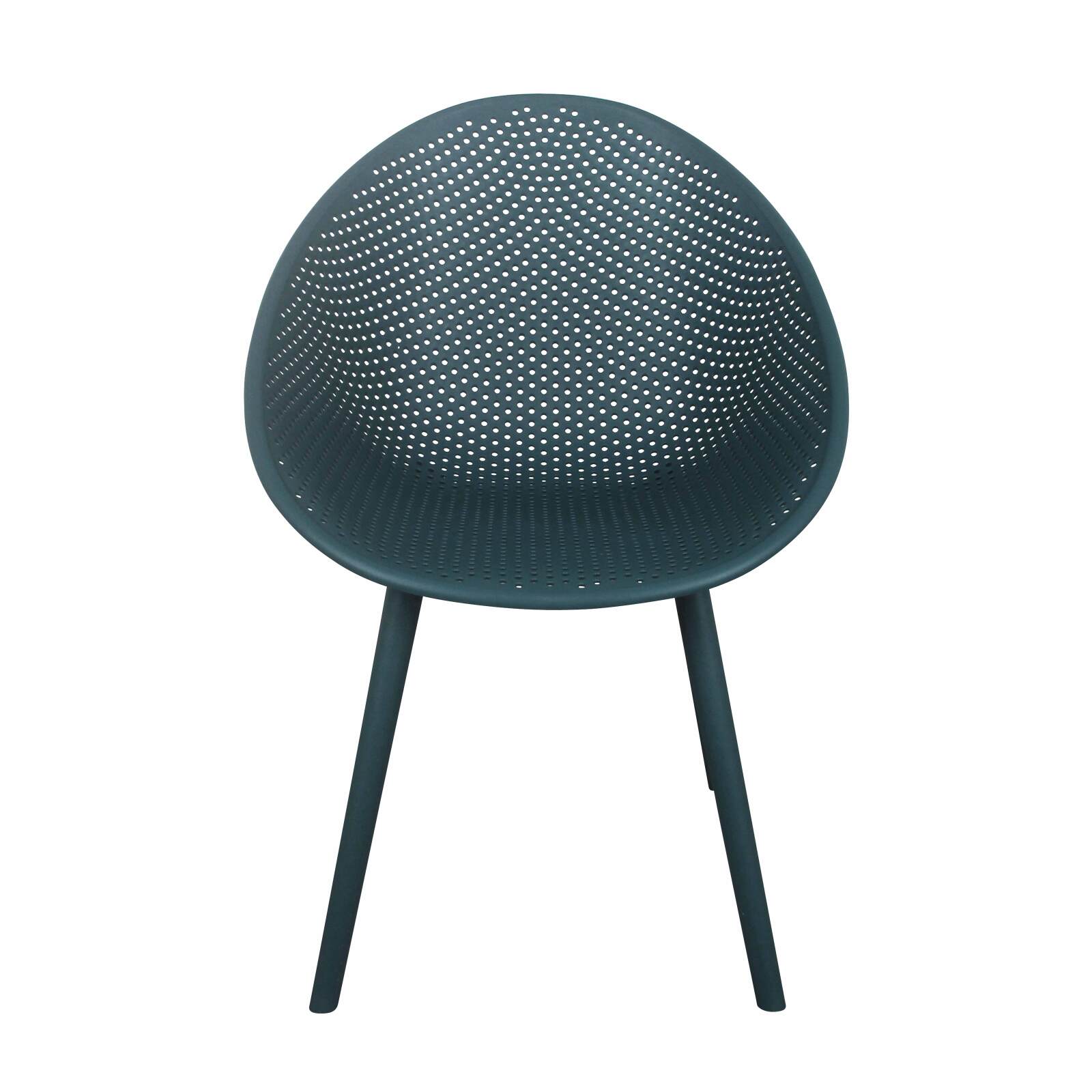 Lot de 4 chaises de terrasse en plastique