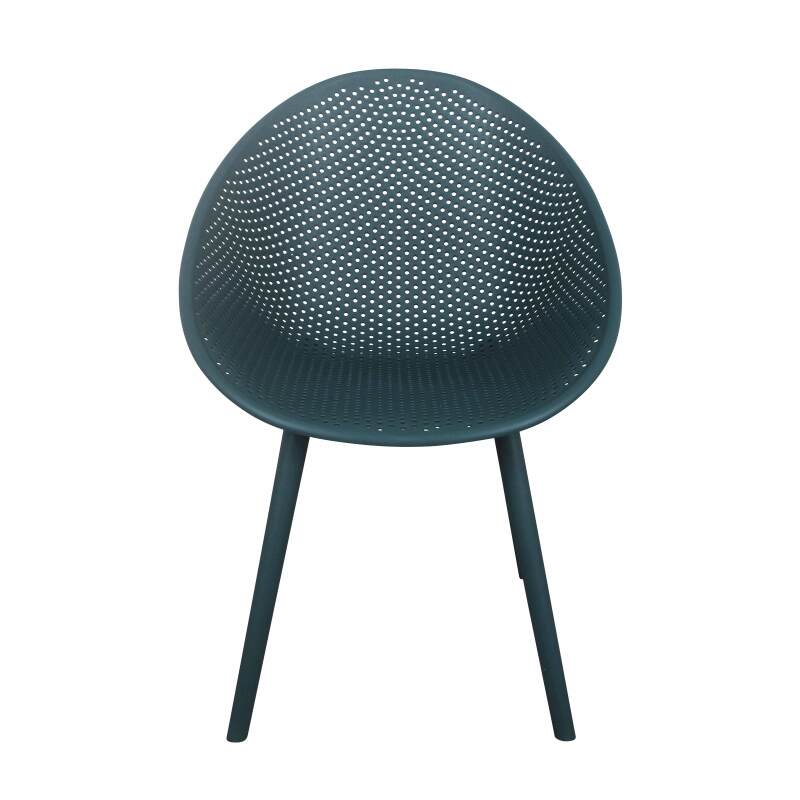 Lot de 4 chaises de terrasse en plastique