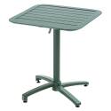 Table de terrasse 70x70 cm inclinable et 2 chaises en aluminium