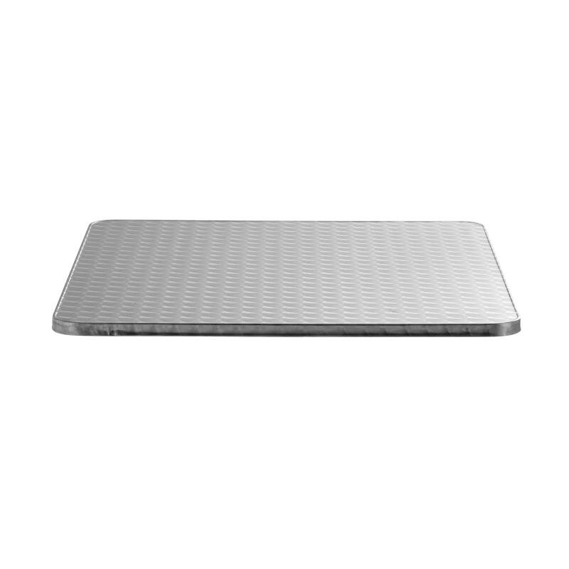 Plateau de table carré en aggloméré et inox 70 x 70 cm