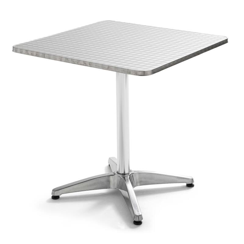 Plateau de table carré en aggloméré et inox 70 x 70 cm