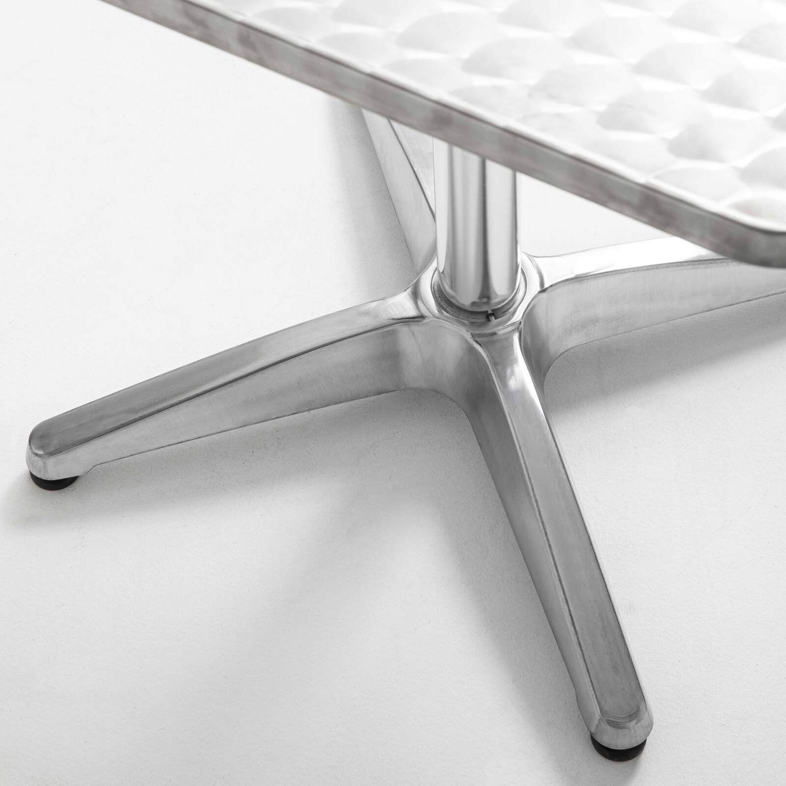Plateau de table carré en aggloméré et inox 70 x 70 cm