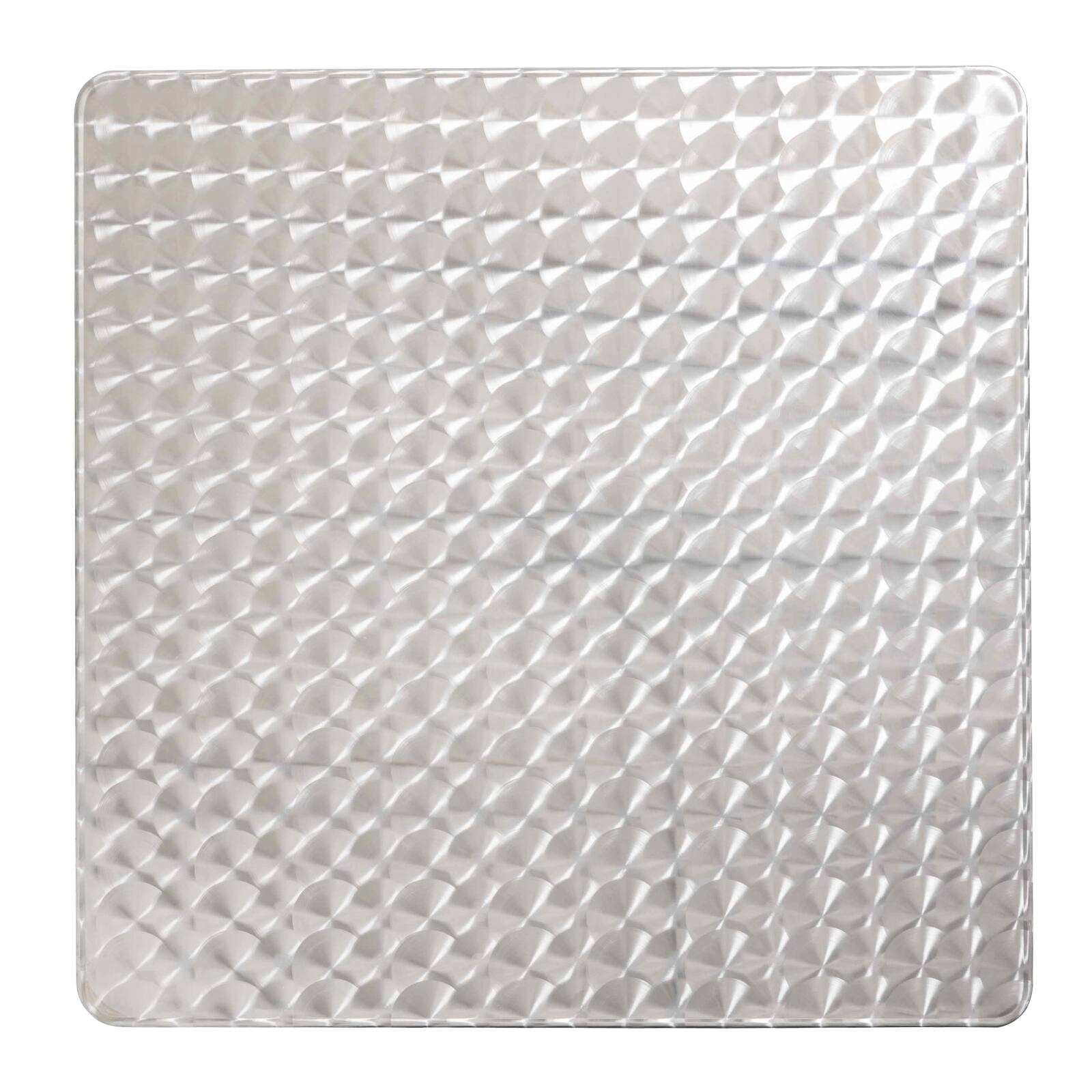 Plateau de table carré en aggloméré et inox 70 x 70 cm