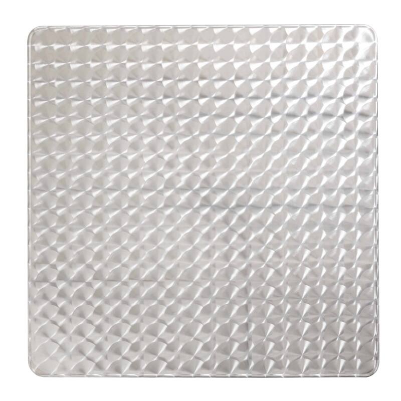 Plateau de table carré en aggloméré et inox 70 x 70 cm