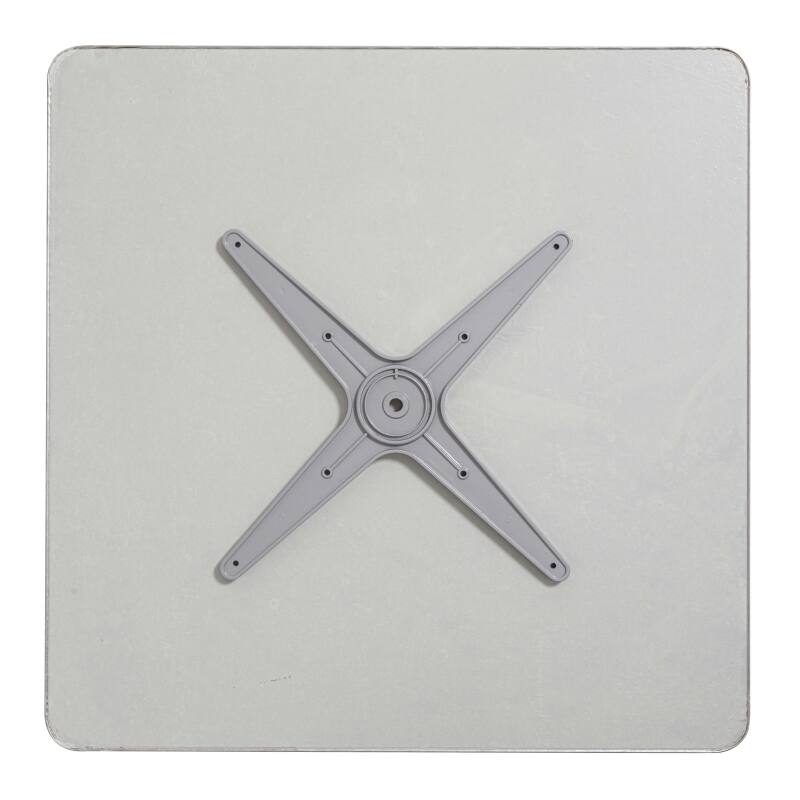 Plateau de table carré en aggloméré et inox 70 x 70 cm