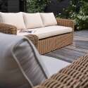 Salon de jardin bas 8 places en résine tressée