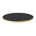 Plateau de table rond en mélaminé avec cerclage en aluminium ⌀60 cm