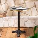 Plateau de table rond en mélaminé avec cerclage en aluminium ⌀60 cm