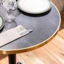 Plateau de table rond en mélaminé avec cerclage en aluminium ⌀60 cm