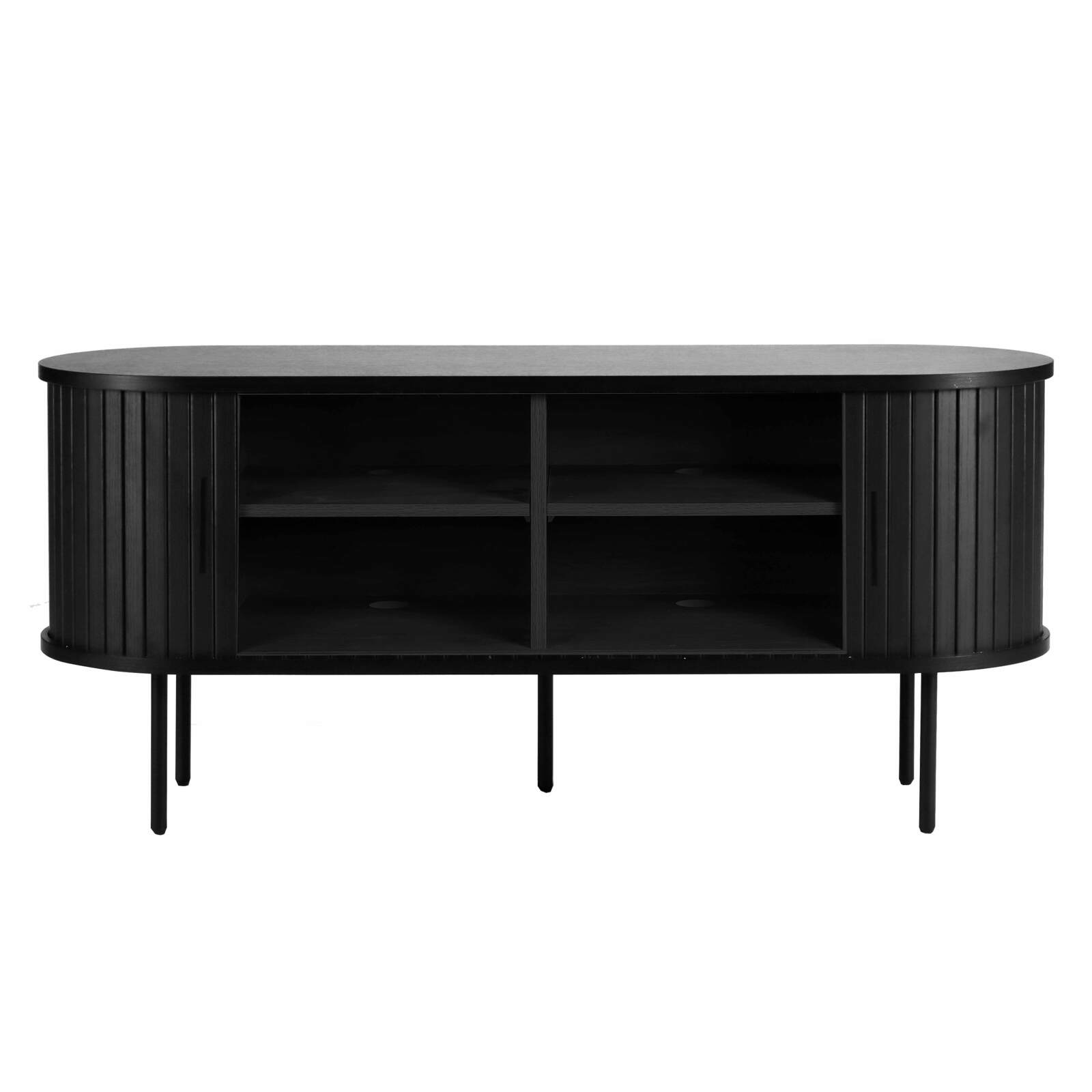 Meuble TV en mélaminé et acier 120 cm