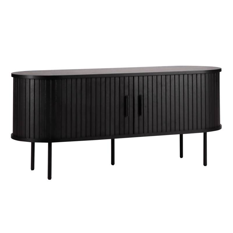 Meuble TV en mélaminé et acier 120 cm