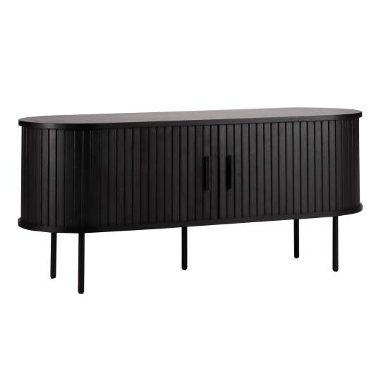 Meuble TV en MDF décor mélaminé et acier 120 cm | Oviala